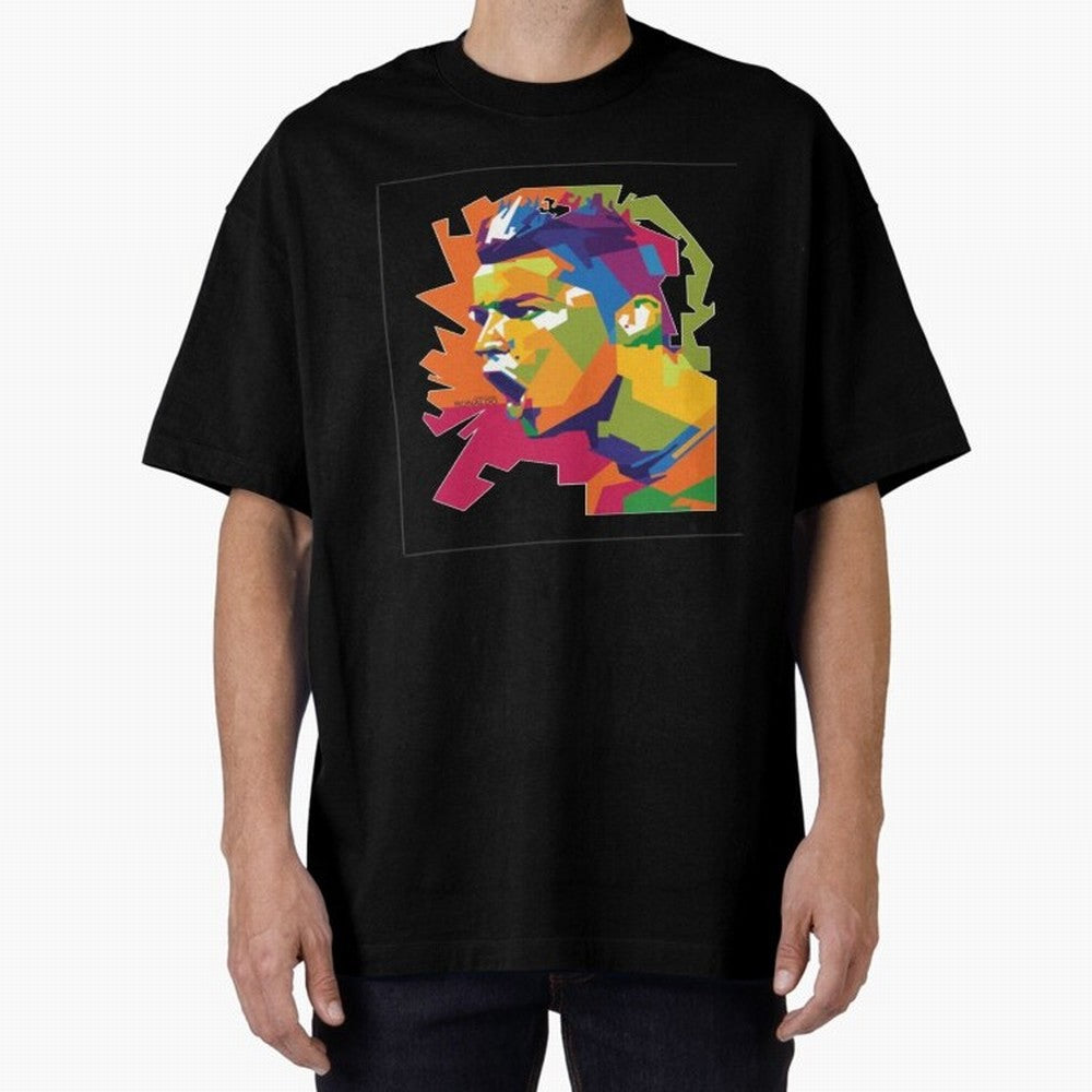 Ronaldo Cristiano Ronaldo pop potrait Oversized T-Shirt Experience the FIFA World Cup 2026 Group Stage Journey through Messi, Neymar and Mbappe Highlights, Netherlands Pride, Global Supporter Spirit, Legendary Goals, National Colors and Tournament