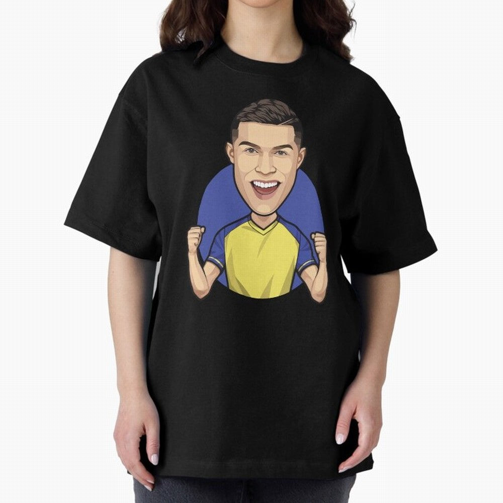 Ronaldo Al-Nassr 2022 Oversized T-Shirt Show Match Day Excitement for Match Day Hype around FIFA World Cup 2026, Messi, CR7 and Mbappe, Brazil, Portugal and Argentina, Championship Spirit, Famous Goals, Roaring Crowds and International Football