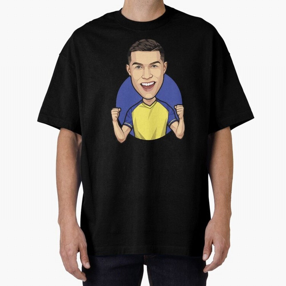 Ronaldo Al-Nassr 2022 Oversized T-Shirt Show Match Day Excitement for Match Day Hype around FIFA World Cup 2026, Messi, CR7 and Mbappe, Brazil, Portugal and Argentina, Championship Spirit, Famous Goals, Roaring Crowds and International Football