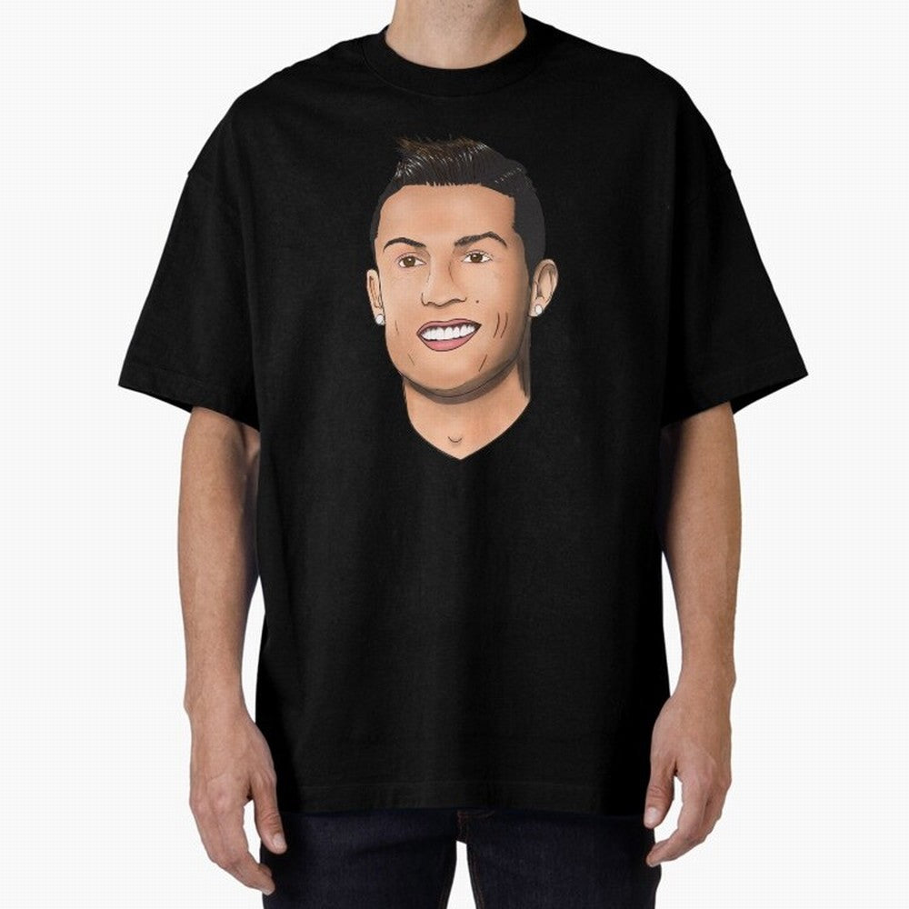 Cristiano Ronaldo Oversized T-Shirt Celebrate the Magic of Match Day Hype around FIFA World Cup 2026, CR7 and Messi, Portugal, Spain and Germany, Retro Football Energy, Iconic Rivalries, Trophy Chase Drama and Stadium Atmosphere; Great for