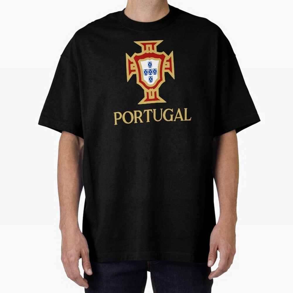 Portugal Gold Alt 3 Oversized T-Shirt Discover the FIFA World Cup 2026 Group Stage Journey through Messi Highlights, Argentina, France and Brazil Pride, Sports Nostalgia, International Competition, Famous Players and Unforgettable Victories; Great