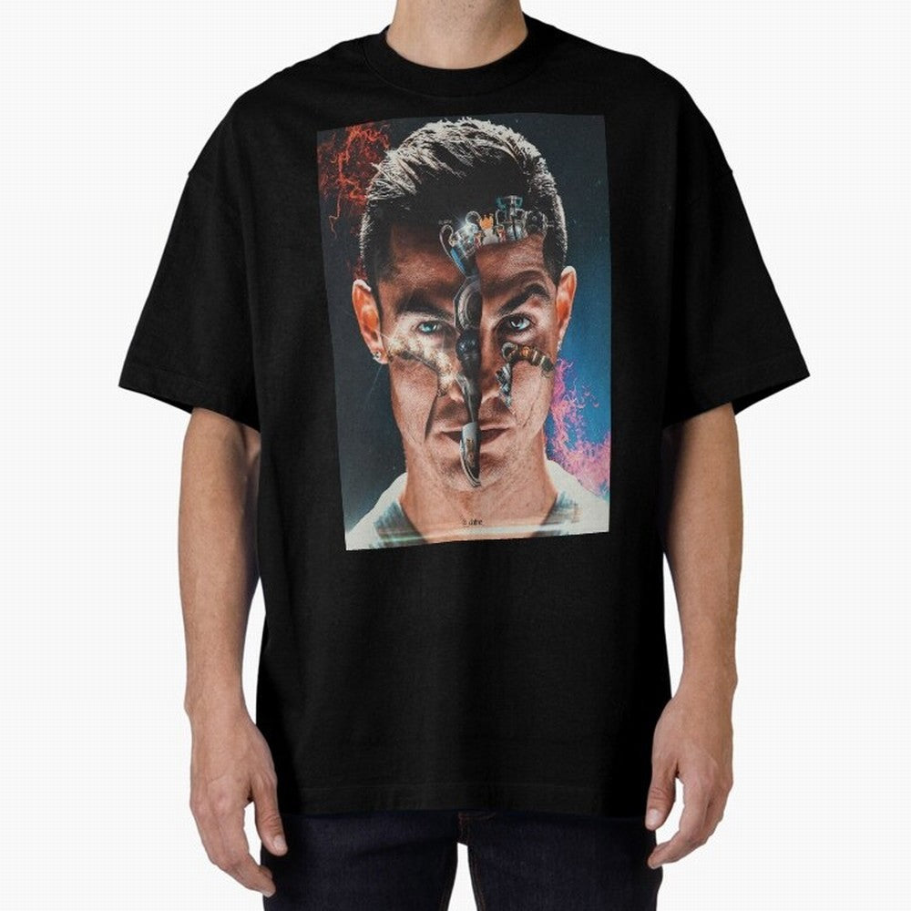 CR7 Career Titles+Ballon (x5) Oversized T-Shirt Bring Retro Soccer Energy to the FIFA World Cup 2026 USA Canada Mexico Journey through CR7 Highlights, Argentina Pride, Championship Spirit, Famous Goals, Roaring Crowds and International Football
