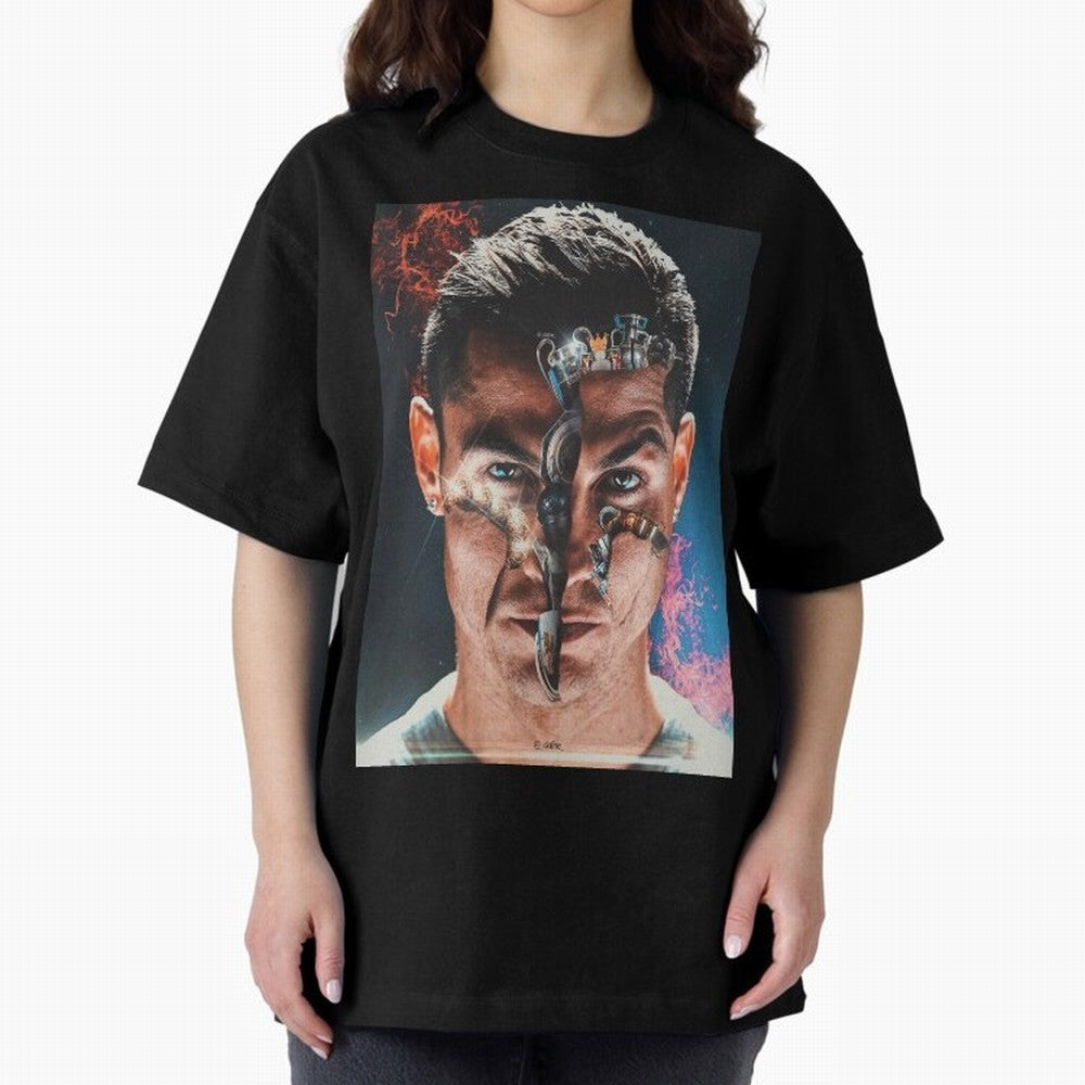 CR7 Career Titles+Ballon (x5) Oversized T-Shirt Bring Retro Soccer Energy to the FIFA World Cup 2026 USA Canada Mexico Journey through CR7 Highlights, Argentina Pride, Championship Spirit, Famous Goals, Roaring Crowds and International Football