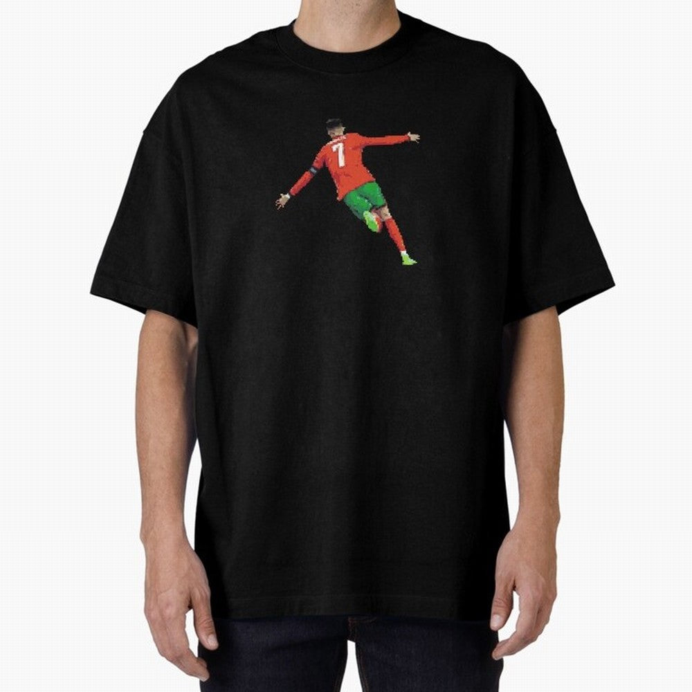Cristiano Ronaldo Oversized T-Shirt Remember Iconic Moments from FIFA World Cup 2026 Group Stage Spirit, Capturing Spain and Netherlands, Messi, Neymar and Mbappe, Retro Football Energy, Iconic Rivalries, Trophy Chase Drama and Stadium Atmosphere;