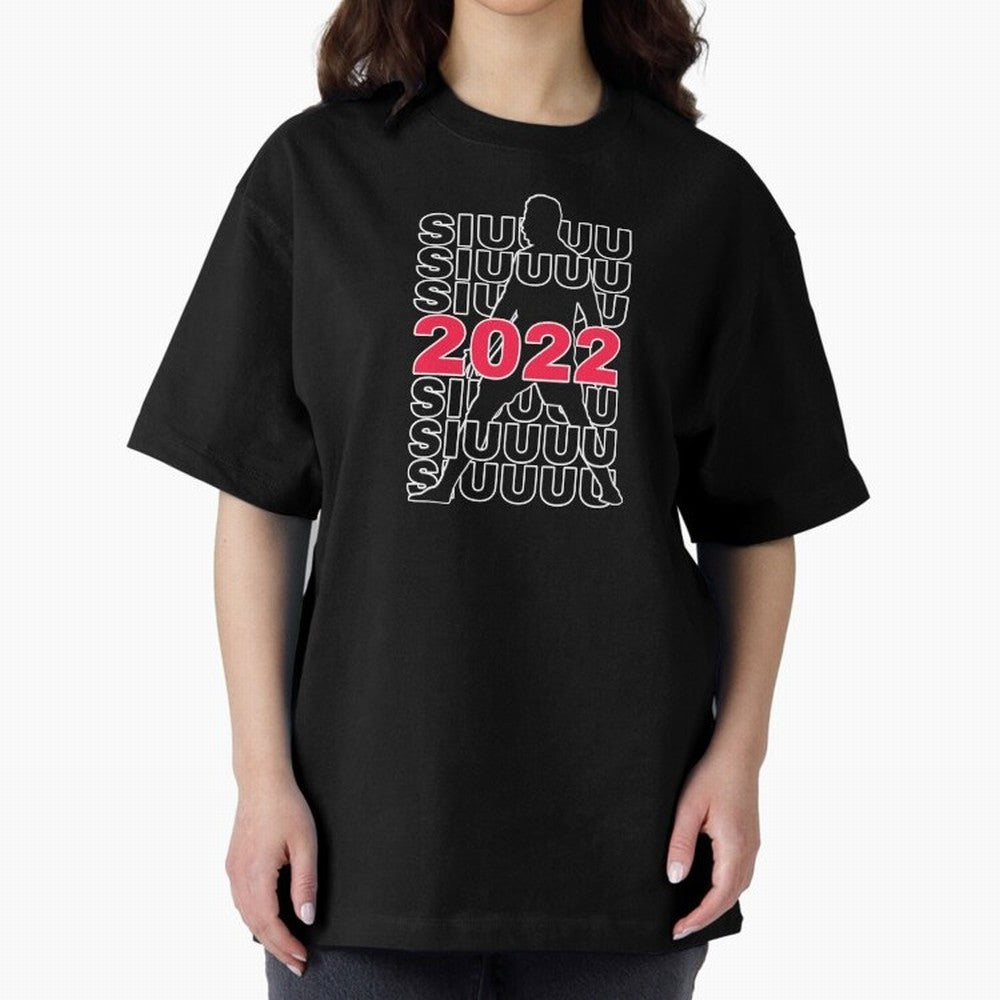 Siuuu 2022 Cristiano ronaldo goal Oversized T-Shirt Join the Countdown to FIFA World Cup 2026 USA Canada Mexico for Fans of CR7 and Messi and Portugal, Bringing Championship Spirit, Famous Goals, Roaring Crowds and International Football Unity;