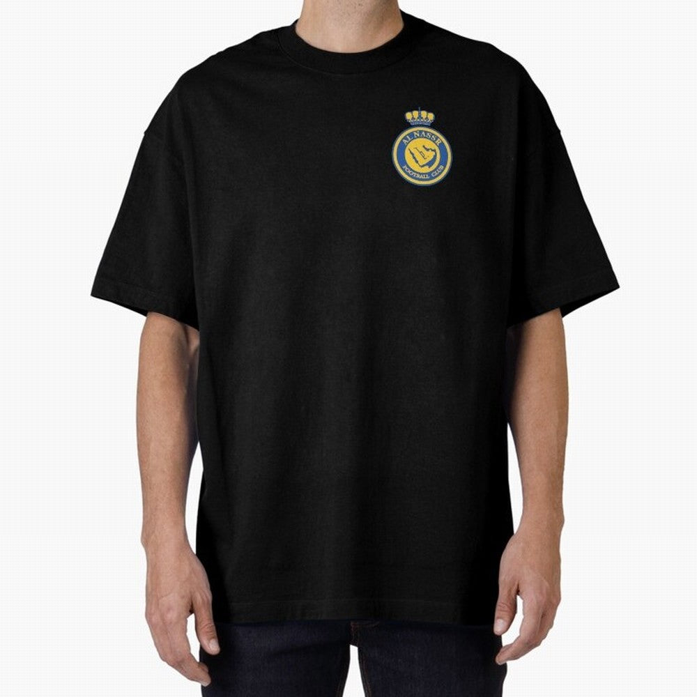 Al-Nassr Football Club Oversized T-Shirt Celebrate the FIFA World Cup 2026 Group Stage Journey through CR7 and Messi Highlights, France and Portugal Pride, Goal Celebration Energy, Supporter Heritage, Football Icons and Worldwide Tournament Joy;