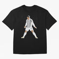 Cristiano Ronaldo 3 Oversized T-Shirt Celebrate Football Dreams Across FIFA World Cup 2026 for Fans of Mbappe and Germany, Bringing Vintage Soccer Flavor, Modern Football Stars, National Flags and Final Night Emotion; Ideal for Fans Who Follow