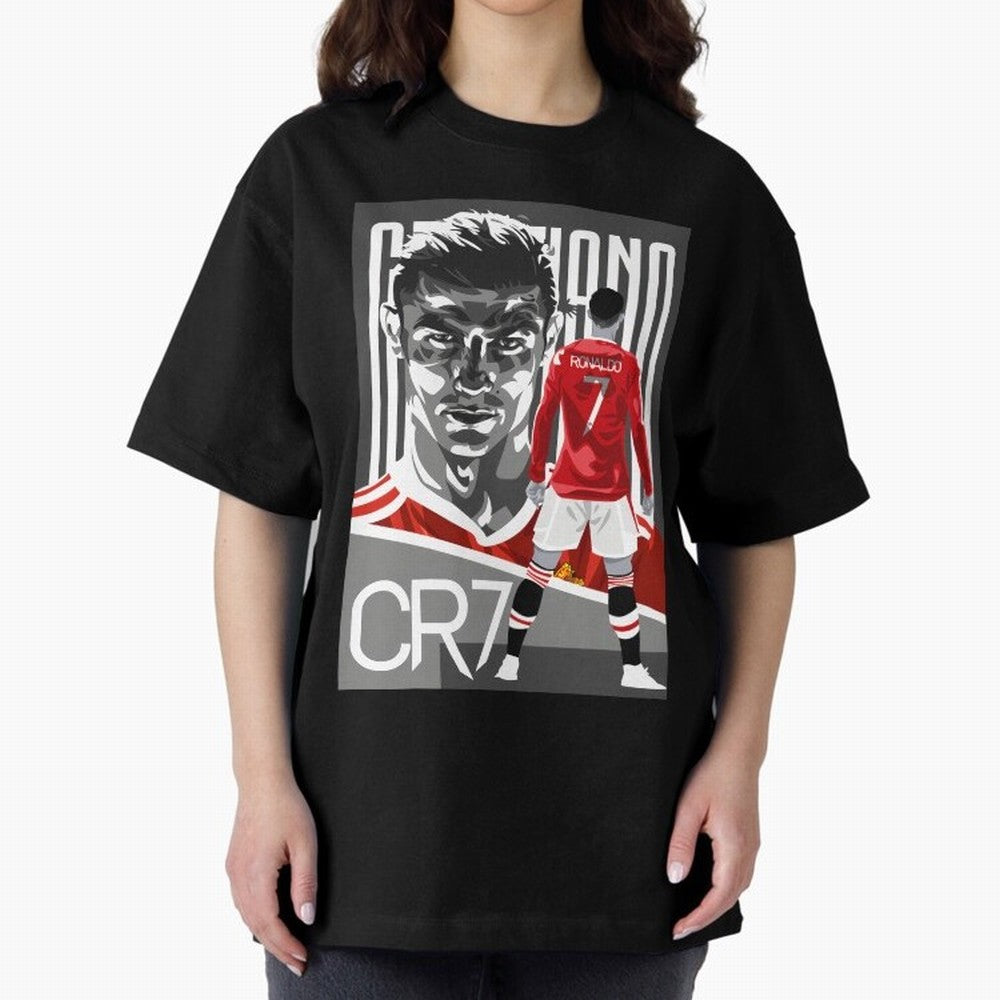 Cristiano Ronaldo In Red Oversized T-Shirt Fuel Your Fan Pride for Global Football Passion for FIFA World Cup 2026 USA Canada Mexico, with Messi, Neymar and Mbappe, Argentina, France and Brazil, Match Day Excitement, Supporter Culture, Golden Goals