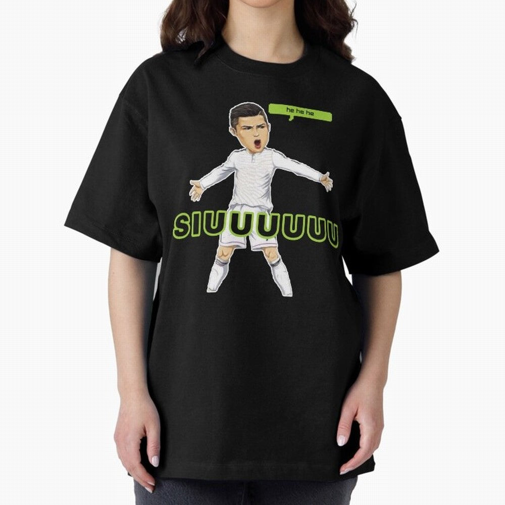 Hehehe SUIII Cristiano ronaldo Oversized T-Shirt Back Your Heroes with Global Football Passion for FIFA World Cup 2026 USA Canada Mexico, Capturing Cristiano Ronaldo, Haaland and CR7, Argentina and Brazil, Global Supporter Spirit, Legendary Goals,