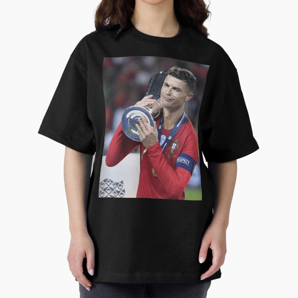 Todos Portugal 2019 Cr7 Oversized T-Shirt Honor Match Day Hype around FIFA World Cup 2026 Group Stage, CR7 and Messi, France, Global Supporter Spirit, Legendary Goals, National Colors and Tournament Celebration; Great for Supporters Who Love