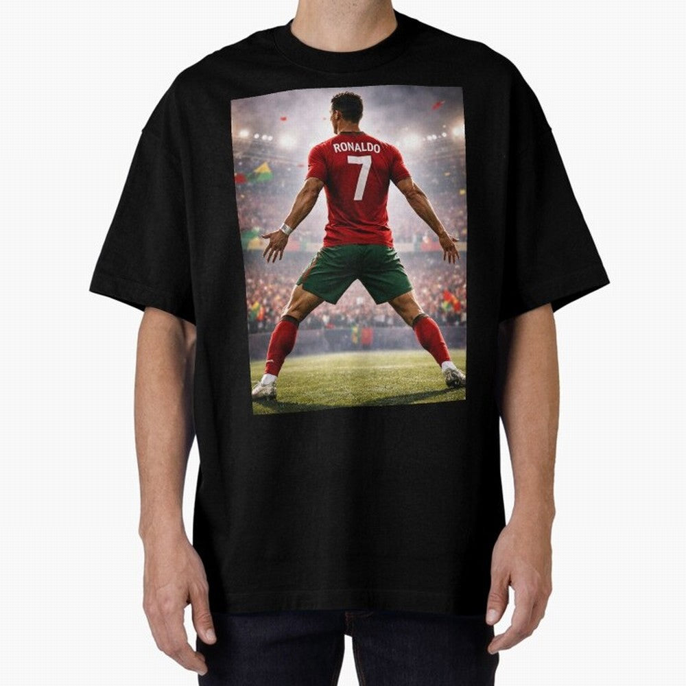 Cristiano Ronaldo Portuguese Legend Number Seven SIUUU Oversized T-Shirt Discover FIFA World Cup 2026 Group Stage for Fans of Mbappe and Portugal, Bringing Champion Mindset, Group Stage Buzz, Knockout Tension and Passionate Fan Culture; Perfect for