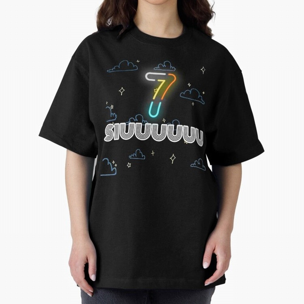 Siuuuuuu 7 CR7 goal funny Oversized T-Shirt Keep the Legacy of Match Day Hype around FIFA World Cup 2026 Group Stage, Cristiano Ronaldo, France, Retro Football Energy, Iconic Rivalries, Trophy Chase Drama and Stadium Atmosphere; Perfect for People