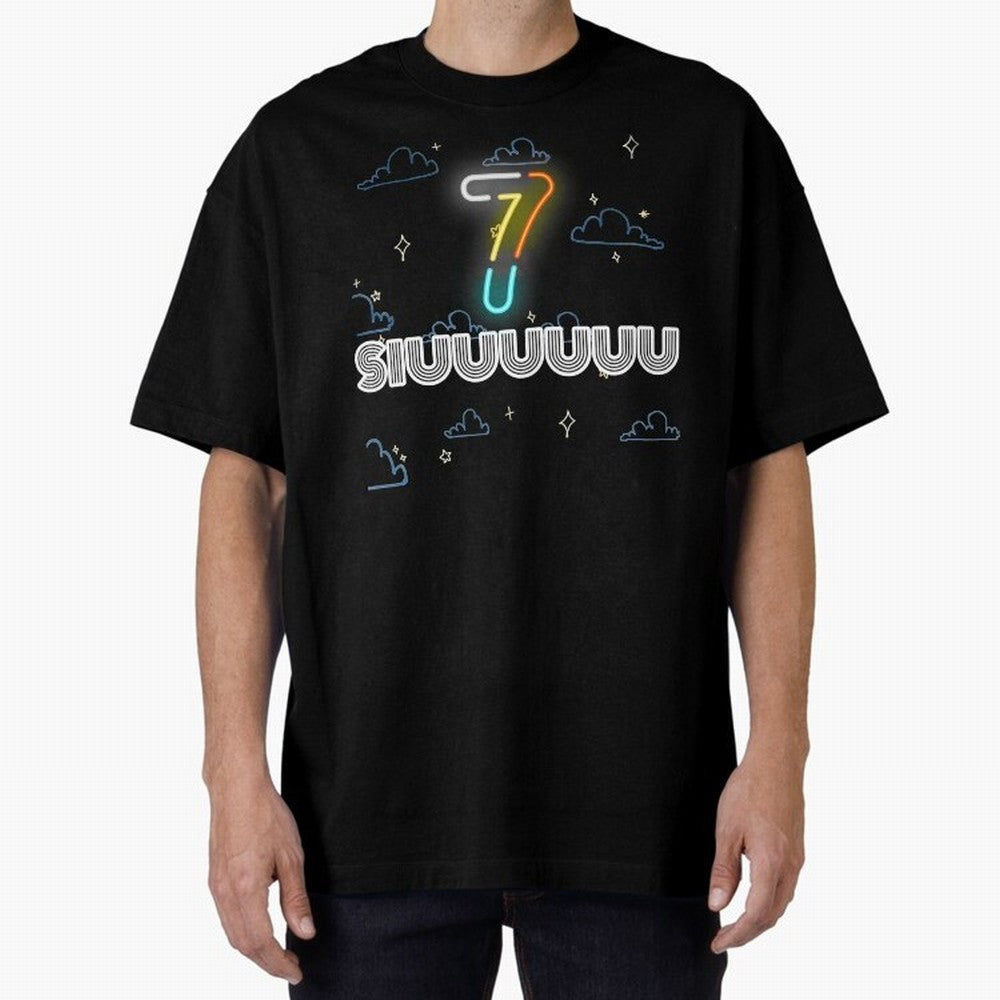 Siuuuuuu 7 CR7 goal funny Oversized T-Shirt Keep the Legacy of Match Day Hype around FIFA World Cup 2026 Group Stage, Cristiano Ronaldo, France, Retro Football Energy, Iconic Rivalries, Trophy Chase Drama and Stadium Atmosphere; Perfect for People