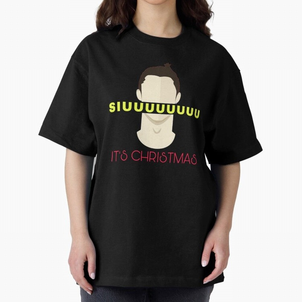 Siuuu it¡¯s Christmas CR7 Oversized T-Shirt Bring Trophy Dreams to the FIFA World Cup 2026 USA Canada Mexico Journey through Cristiano Ronaldo Highlights, France and Portugal Pride, Worldwide Fan Energy, Dramatic Goals, Stadium Lights and