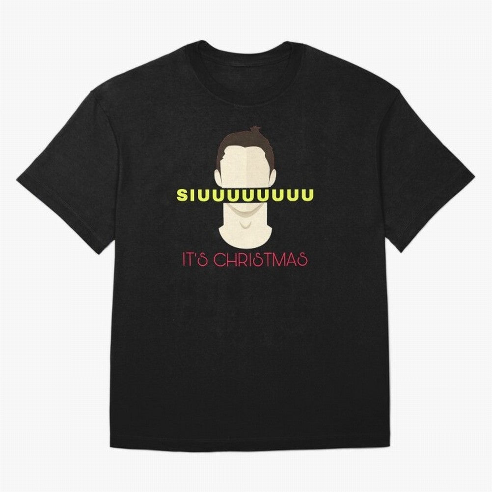 Siuuu it¡¯s Christmas CR7 Oversized T-Shirt Bring Trophy Dreams to the FIFA World Cup 2026 USA Canada Mexico Journey through Cristiano Ronaldo Highlights, France and Portugal Pride, Worldwide Fan Energy, Dramatic Goals, Stadium Lights and