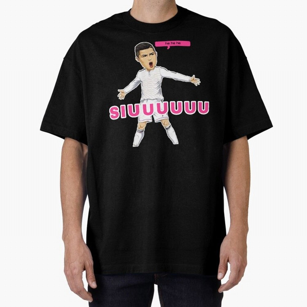 hehehe suiii Oversized T-Shirt Experience the Global Stage of FIFA World Cup 2026 Spirit, Made for Brazil, Cristiano Ronaldo, Sports Nostalgia, International Competition, Famous Players and Unforgettable Victories; Made for Collectors Who Enjoy