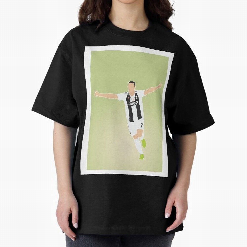 CRISTIANO RONALDO Oversized T-Shirt Celebrate Fan Culture around Match Day Hype around FIFA World Cup 2026, Messi and Cristiano Ronaldo, Netherlands, Global Supporter Spirit, Legendary Goals, National Colors and Tournament Celebration; Made for Die
