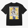 Cristiano Ronaldo Real Madrid Wall Art Oversized T-Shirt Cheer through Every Moment of the FIFA World Cup 2026 USA Canada Mexico Journey through Mbappe and Neymar Highlights, Spain and Netherlands Pride, Retro Football Energy, Iconic Rivalries,
