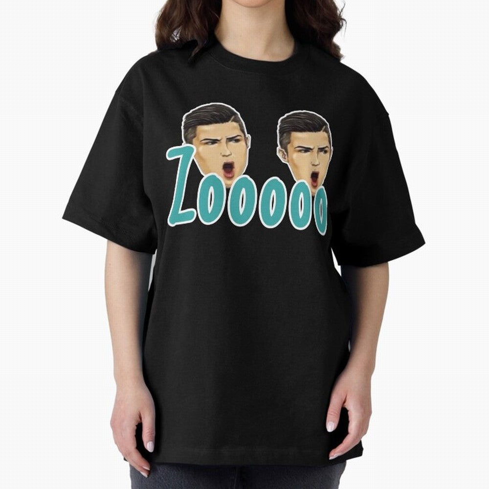 Zooo CR7 funny goal Oversized T-Shirt Fuel Your Fan Pride for FIFA World Cup 2026 Group Stage Filled with Cristiano Ronaldo, Haaland and CR7, Brazil, Portugal and Argentina Energy, Tournament Hype, Historic Matchups, Family Viewing Parties and