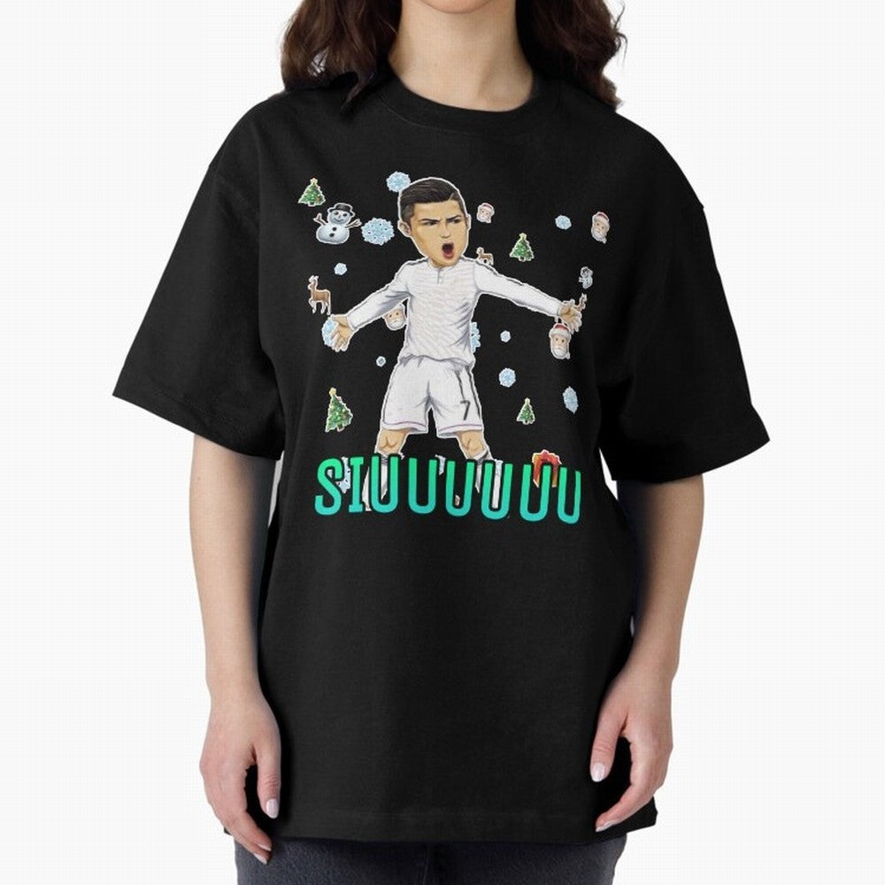 Siuuu christmas CR7 Oversized T-Shirt Treasure FIFA World Cup 2026 for Fans of Mbappe and Neymar and Spain, Bringing Football History, Final Match Energy, Crowd Noise and Once in a Lifetime Moments; Great for Watch Parties, Sports Bars, Family