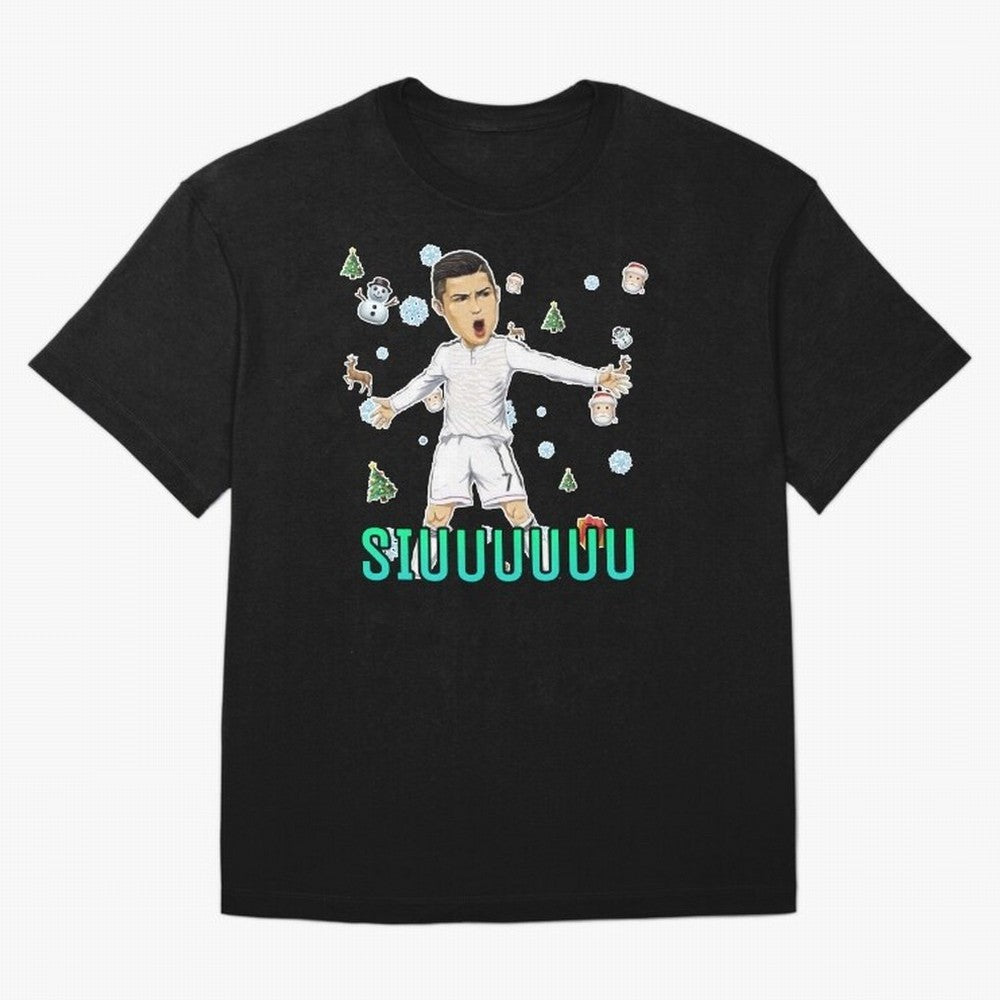 Siuuu christmas CR7 Oversized T-Shirt Treasure FIFA World Cup 2026 for Fans of Mbappe and Neymar and Spain, Bringing Football History, Final Match Energy, Crowd Noise and Once in a Lifetime Moments; Great for Watch Parties, Sports Bars, Family