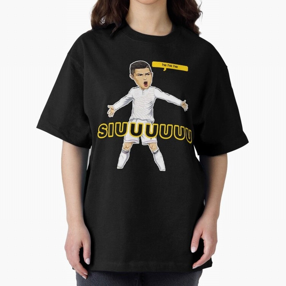 hehehe suiii cristiano ronaldo goal Oversized T-Shirt Honor Champions and Dreams in the FIFA World Cup 2026 Group Stage Journey through Messi and Cristiano Ronaldo Highlights, Argentina and Brazil Pride, Football History, Final Match Energy, Crowd