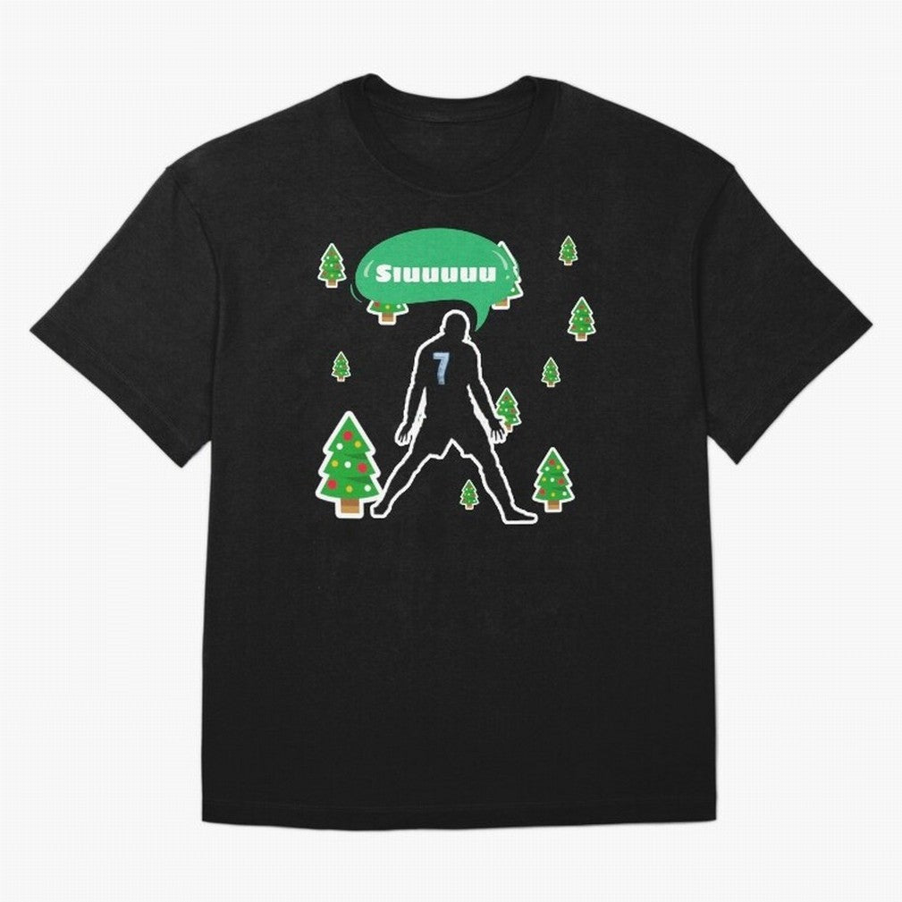 Christmas siuuu Cristiano ronaldo Oversized T-Shirt Represent FIFA World Cup 2026 Group Stage Spirit, Centered on France and Portugal, Haaland, Football History, Final Match Energy, Crowd Noise and Once in a Lifetime Moments; Created for Match Day
