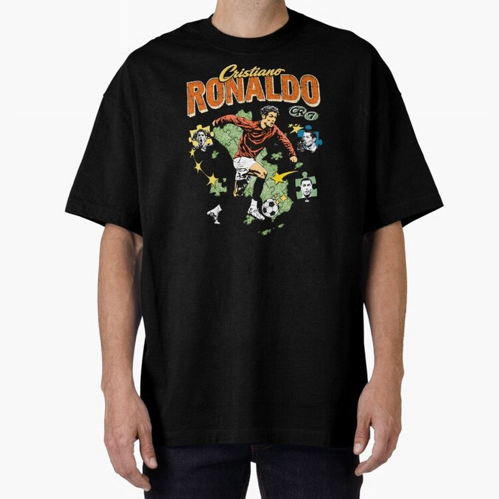 CR7 Cristiano Ronaldo Vintage Oversized T-Shirt Feel the Trophy Chase of FIFA World Cup 2026 for Fans of CR7 and Messi and England, France and Netherlands, Bringing Tournament Hype, Historic Matchups, Family Viewing Parties and Global Sports Pride;