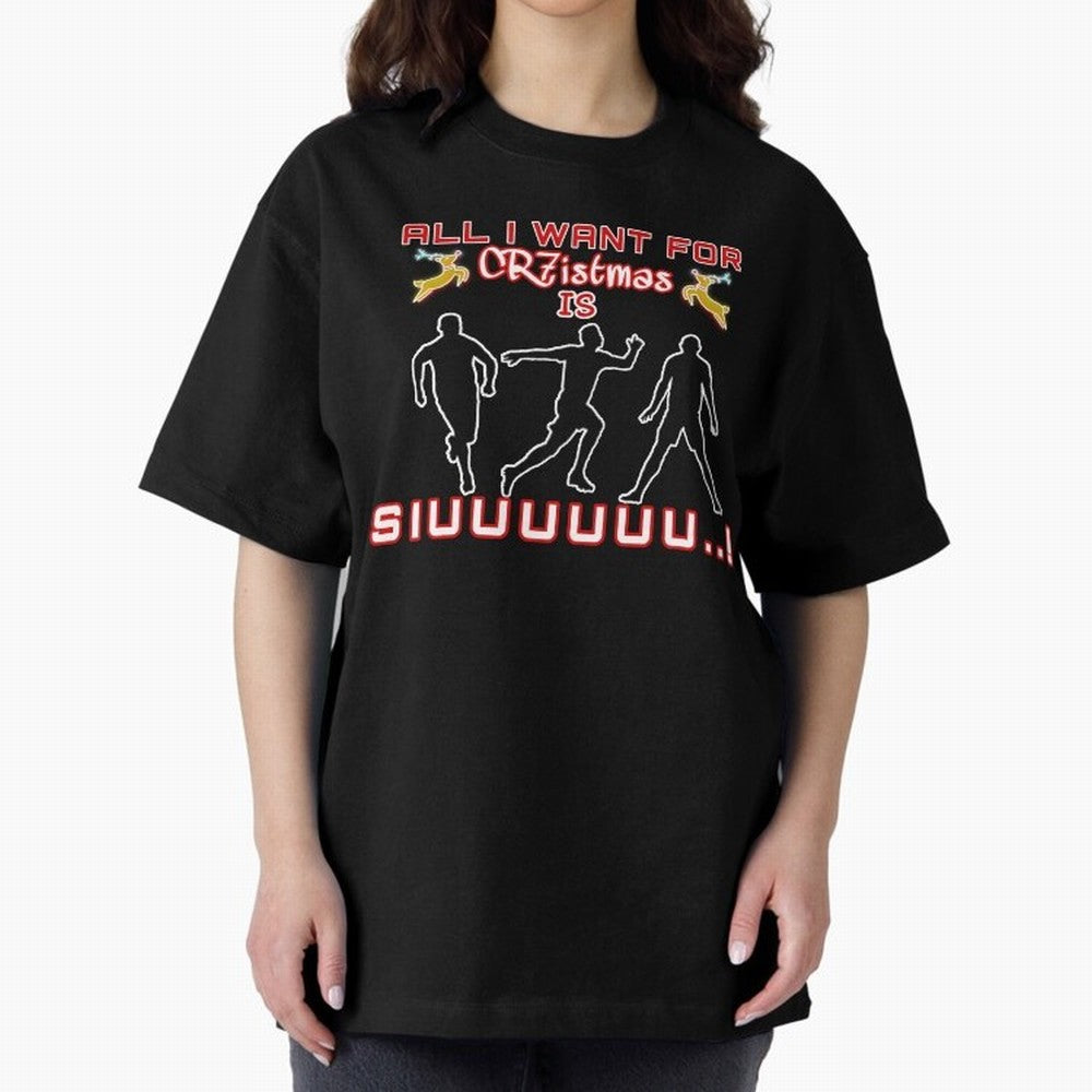 All i want for christmas is siuuu Oversized T-Shirt Make Game Day About FIFA World Cup 2026 for Fans of Messi and England, Bringing Fan Favorite Moments, National Team Passion, Big Match Drama and Soccer History; Perfect for Fans, Collectors,