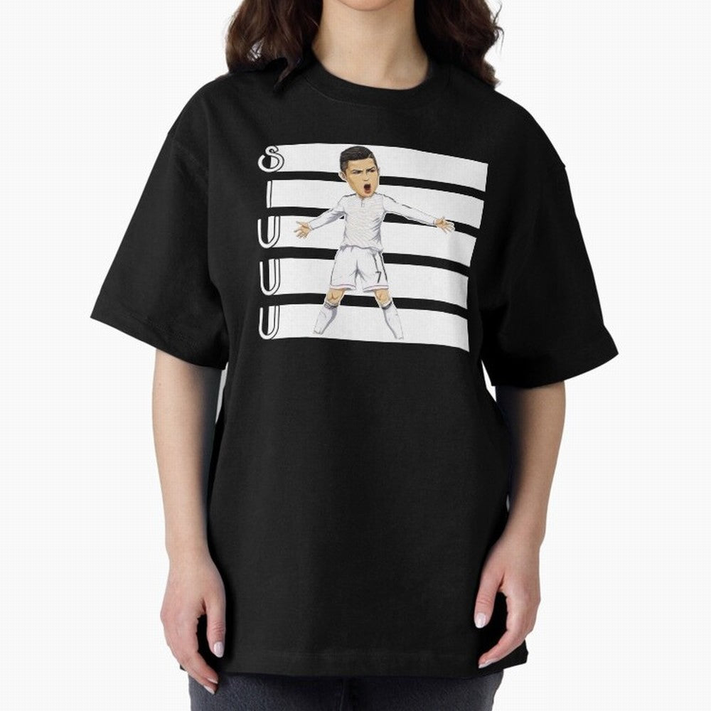 Siuuu Cristiano ronaldo goal Oversized T-Shirt Celebrate Classic Football Spirit in Global Football Passion for FIFA World Cup 2026 USA Canada Mexico, Connected to CR7 and Messi, Portugal, Supporter Pride, Iconic Celebrations, Legendary Names and