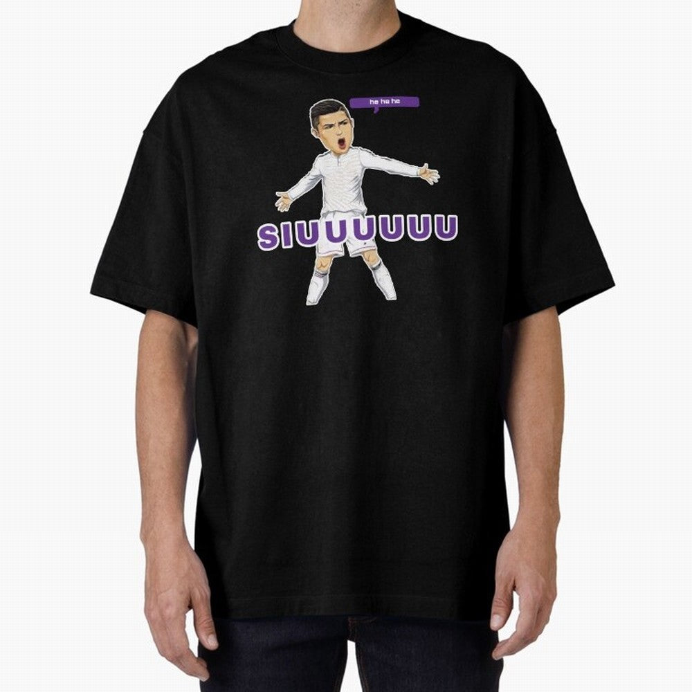 Hehehe siuuu Oversized T-Shirt Bring Bold Fan Energy to Match Day Hype around FIFA World Cup 2026 Group Stage, Messi, Netherlands, Global Supporter Spirit, Legendary Goals, National Colors and Tournament Celebration; Made for Collectors Who Enjoy