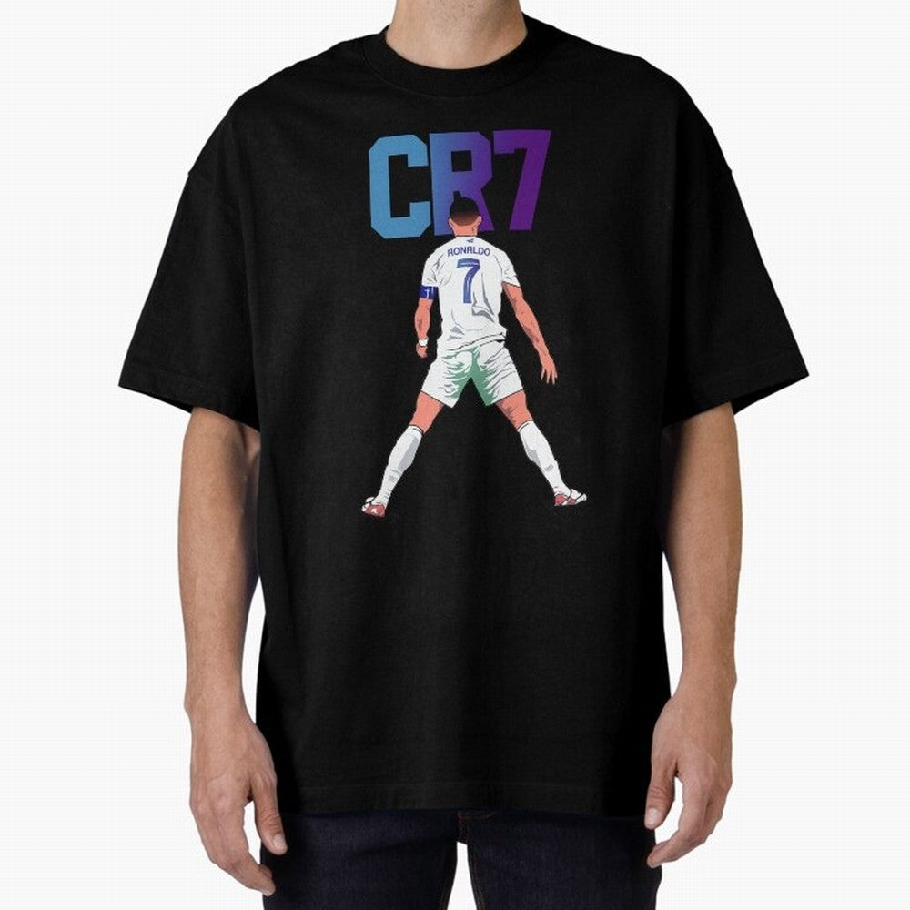 CR7 Oversized T-Shirt Join Supporters Worldwide for FIFA World Cup 2026 Group Stage for Fans of Messi, Neymar and Mbappe and Brazil, Portugal and Argentina, Bringing Soccer Culture, Superstar Moments, National Team Dreams and Competitive Fire; Made