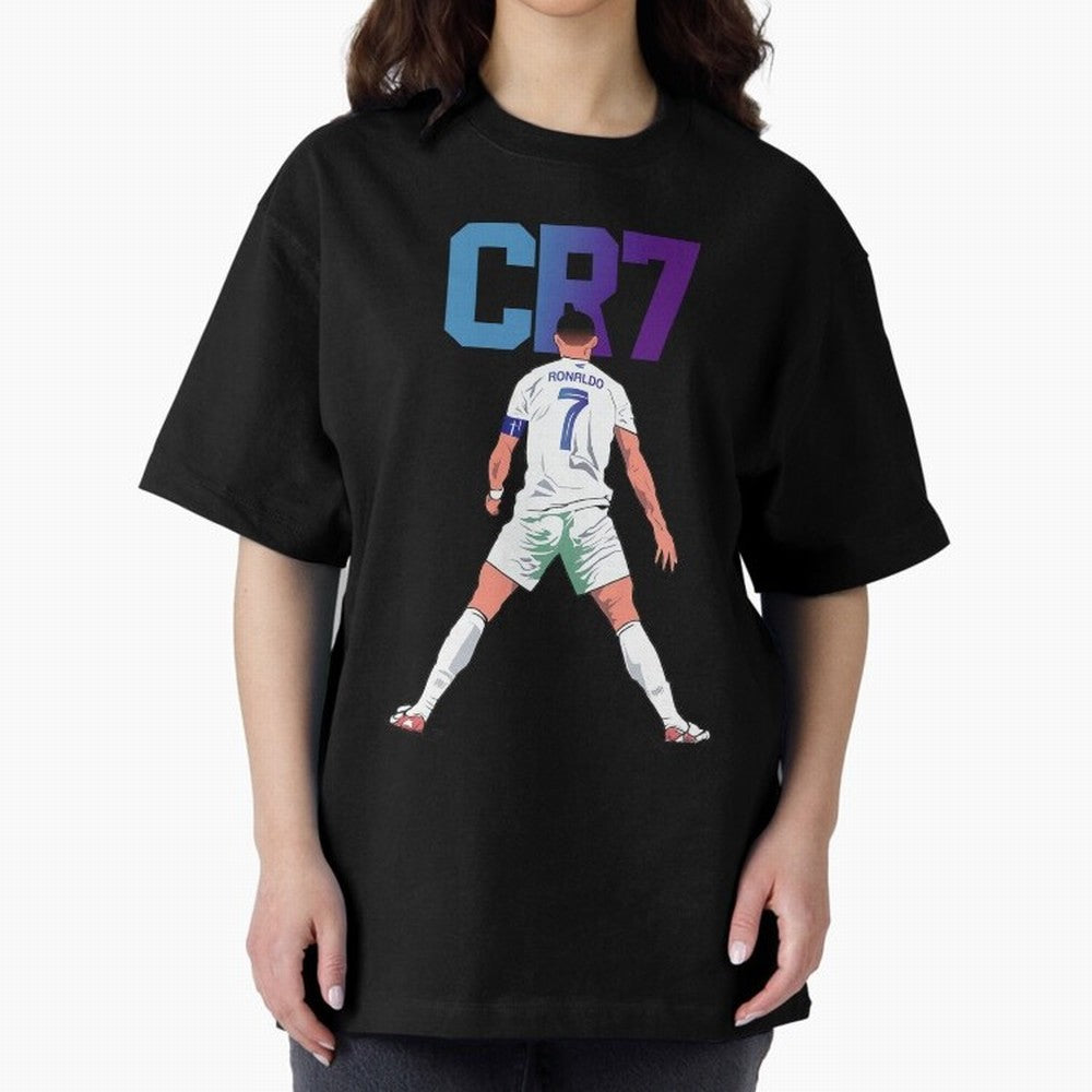 CR7 Oversized T-Shirt Join Supporters Worldwide for FIFA World Cup 2026 Group Stage for Fans of Messi, Neymar and Mbappe and Brazil, Portugal and Argentina, Bringing Soccer Culture, Superstar Moments, National Team Dreams and Competitive Fire; Made