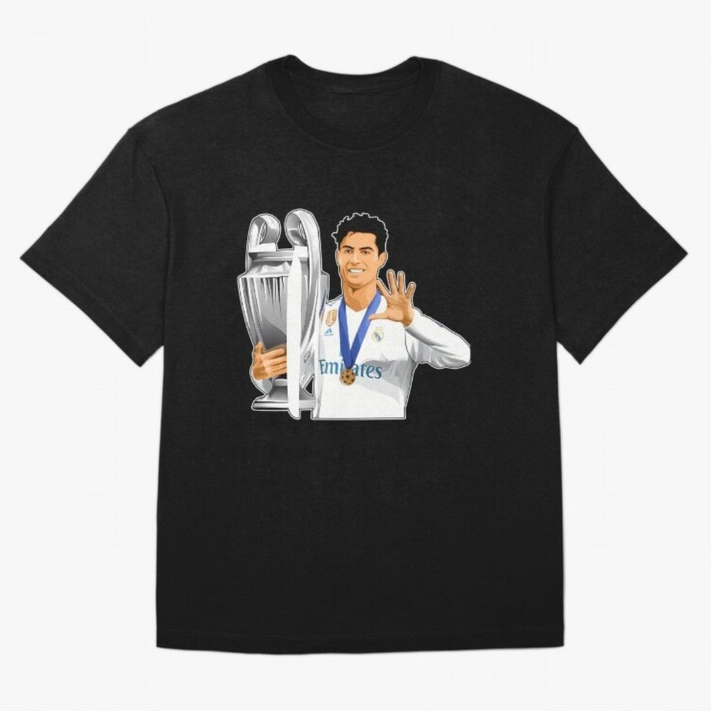 Ronaldo Throphy Oversized T-Shirt Get Ready for the FIFA World Cup 2026 Journey through Messi and Cristiano Ronaldo Highlights, Portugal, Spain and Germany Pride, Global Supporter Spirit, Legendary Goals, National Colors and Tournament Celebration;