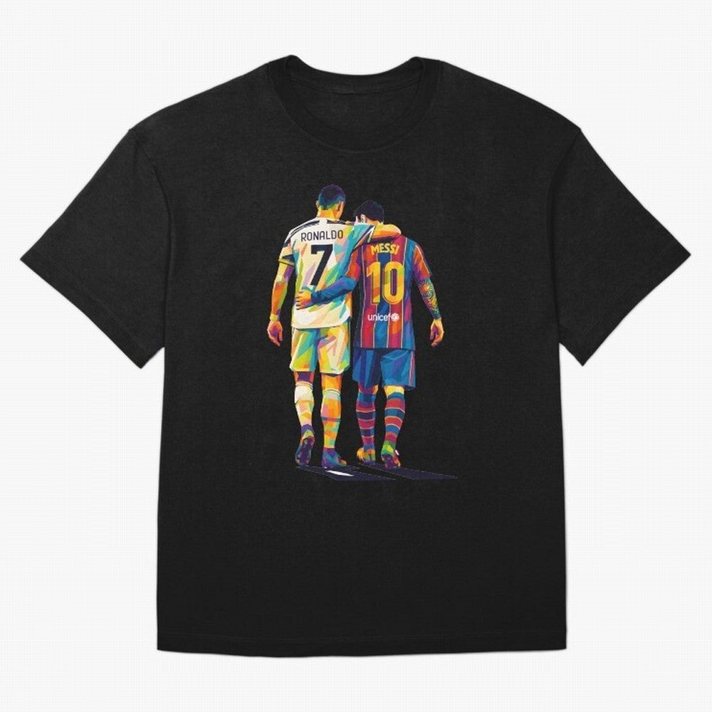 Cristiano Ronaldo & Messi Oversized T-Shirt Turn Up for FIFA World Cup 2026 Group Stage Spirit, Centered on France and Portugal, Neymar, Tournament Hype, Historic Matchups, Family Viewing Parties and Global Sports Pride; Made for Collectors Who