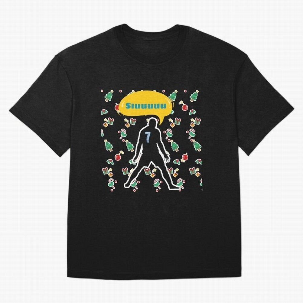 Siuuu christmas CR7 Oversized T-Shirt Bring Match Day Fire to the FIFA World Cup 2026 Journey through Mbappe and Neymar Highlights, Argentina, France and Brazil Pride, Stadium Memories, Football Loyalty, International Chants and Championship