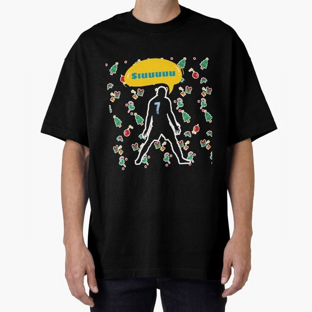 Siuuu christmas CR7 Oversized T-Shirt Bring Match Day Fire to the FIFA World Cup 2026 Journey through Mbappe and Neymar Highlights, Argentina, France and Brazil Pride, Stadium Memories, Football Loyalty, International Chants and Championship