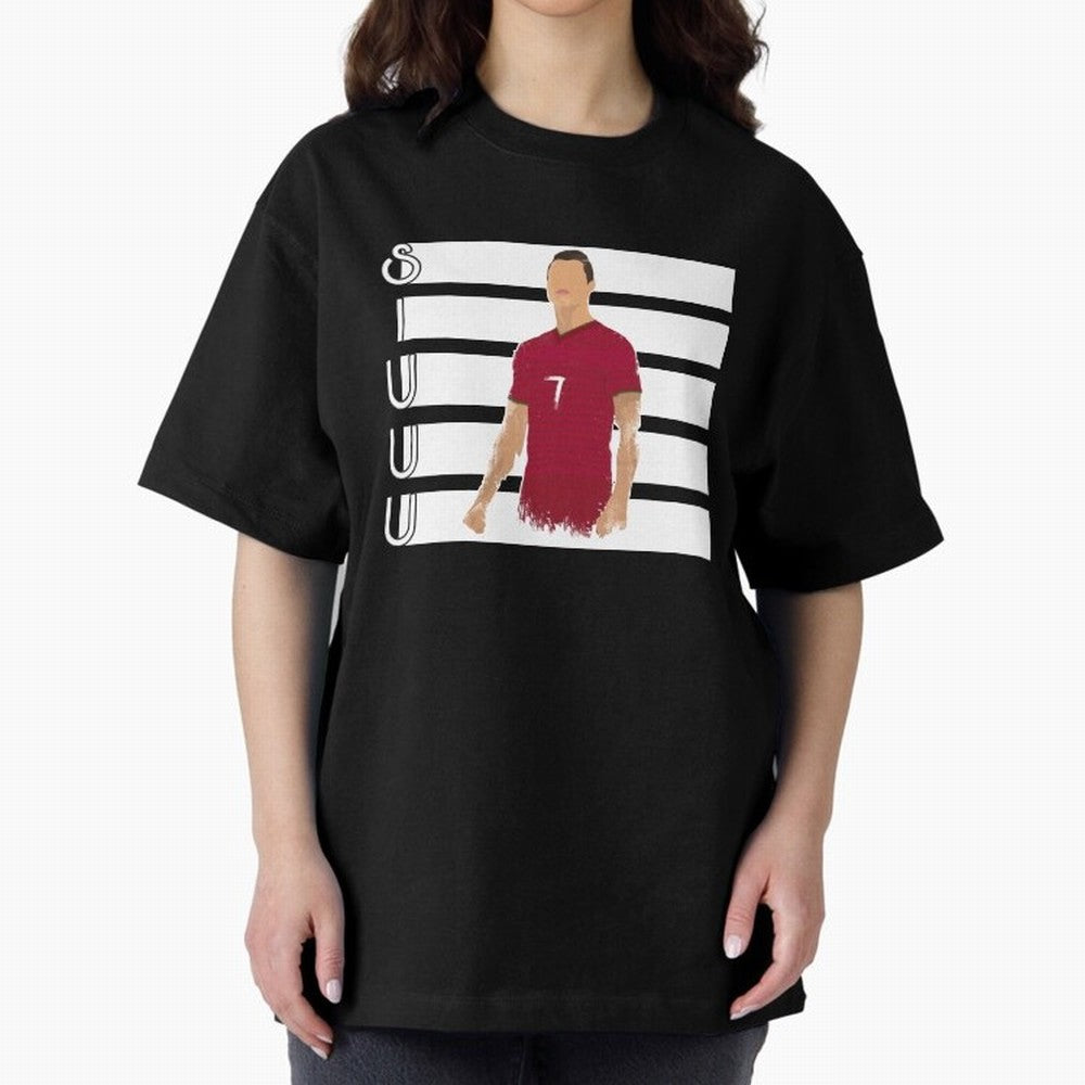 Siuuu cr7 funny goal Oversized T-Shirt Bring a Champion Mindset to FIFA World Cup 2026 USA Canada Mexico Filled with Neymar, Haaland and Cristiano Ronaldo, Brazil Energy, Worldwide Fan Energy, Dramatic Goals, Stadium Lights and Championship