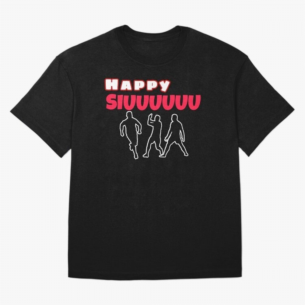 Happy siuuu CR7 goal Oversized T-Shirt Honor the Football Icons of FIFA World Cup 2026 USA Canada Mexico Spirit, Featuring Spain, Haaland and Mbappe, Match Day Excitement, Supporter Culture, Golden Goals and Global Football Passion; Great for