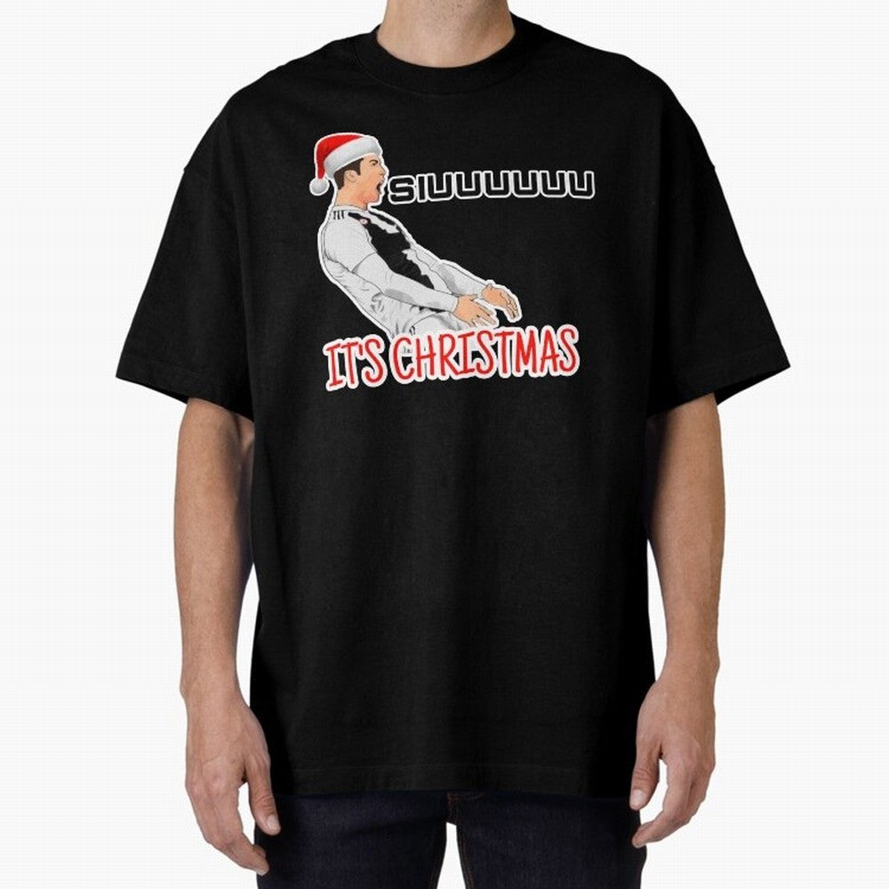 Siuuu it¡¯s Christmas CR7 funny Oversized T-Shirt Feel the Trophy Chase of Global Football Passion for FIFA World Cup 2026 USA Canada Mexico, Inspired by Haaland, England, Fan Favorite Moments, National Team Passion, Big Match Drama and Soccer