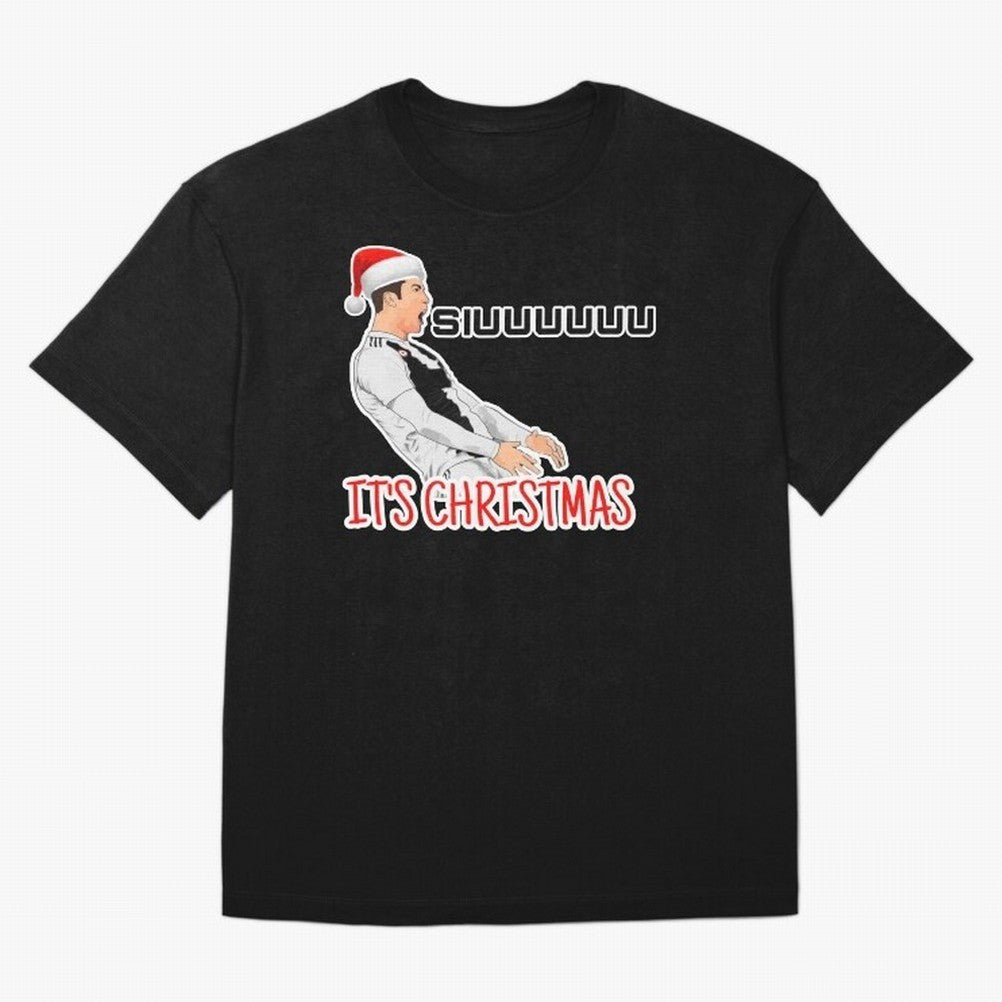 Siuuu it¡¯s Christmas CR7 funny Oversized T-Shirt Feel the Trophy Chase of Global Football Passion for FIFA World Cup 2026 USA Canada Mexico, Inspired by Haaland, England, Fan Favorite Moments, National Team Passion, Big Match Drama and Soccer