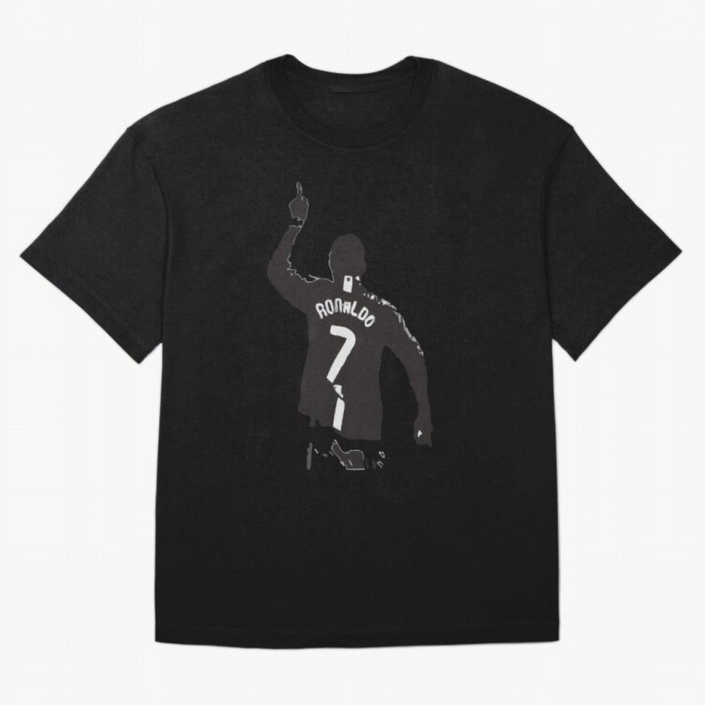Cristiano Ronaldo 1 Oversized T-Shirt Honor the Football Icons of FIFA World Cup 2026 Group Stage Spirit, Highlighting France and Portugal, Messi, CR7 and Mbappe, Classic Soccer Heritage, Championship Pressure, Fan Loyalty and International Pride;