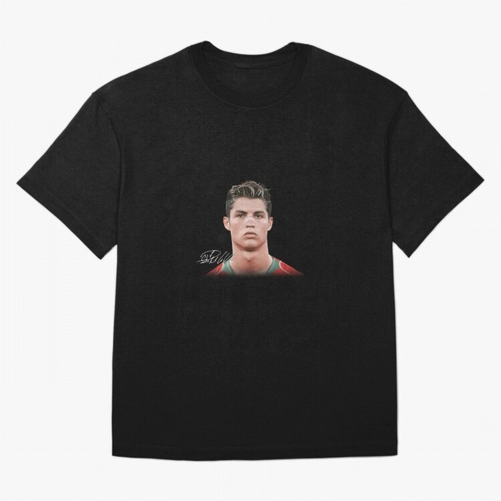 Cristiano Ronaldo Big Face Young Ronaldo Oversized T-Shirt Build the FIFA World Cup 2026 Group Stage Journey through Haaland and Mbappe Highlights, England and Germany Pride, Football Passion, Legendary Performances, Festival Vibes and Supporter