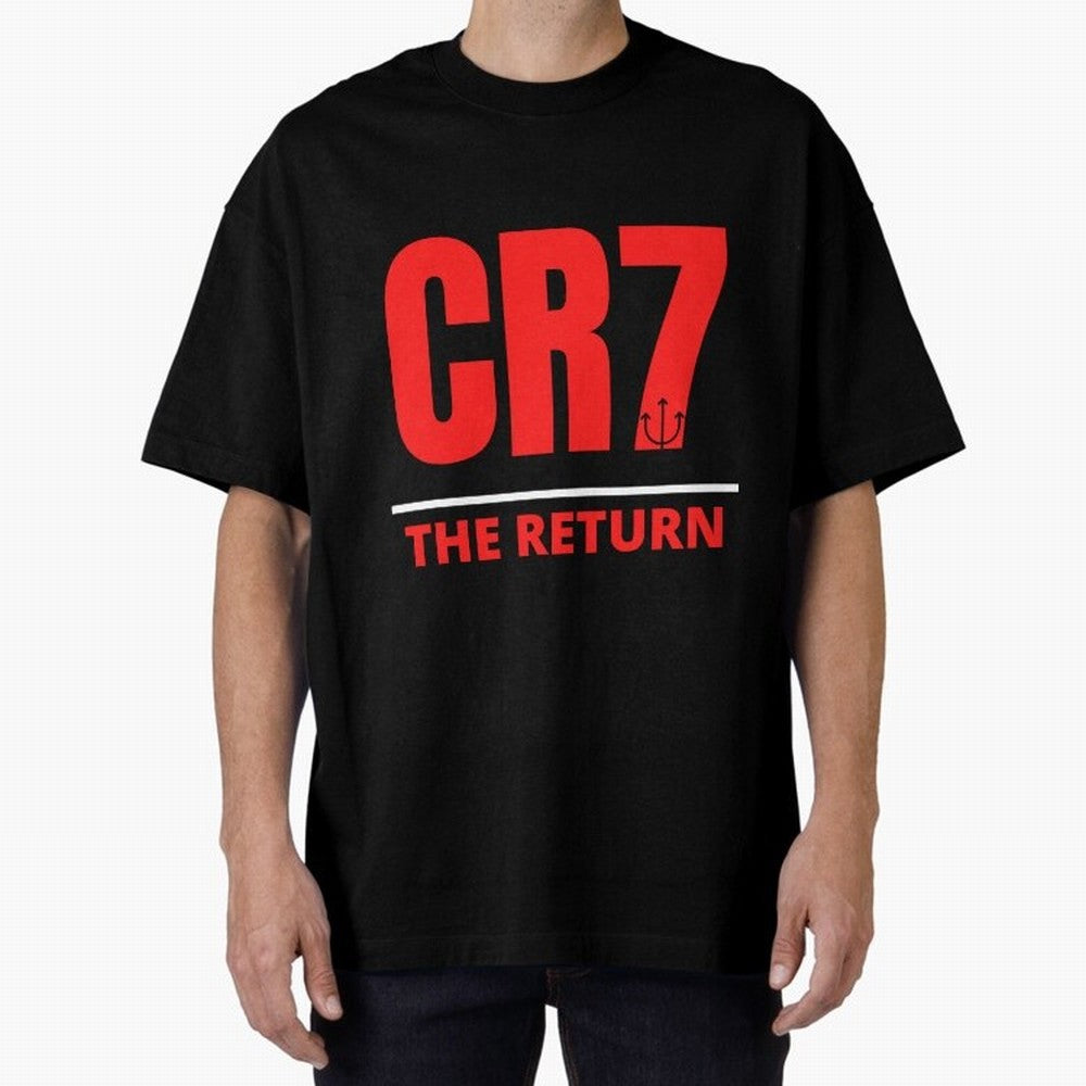 The Return of Cristiano Ronaldo to Manchester United - CR7 Oversized T-Shirt Show Love for Legendary Goals in FIFA World Cup 2026 Inspired by Messi, Neymar and Mbappe, England, France and Netherlands Energy, Fan Favorite Moments, National Team