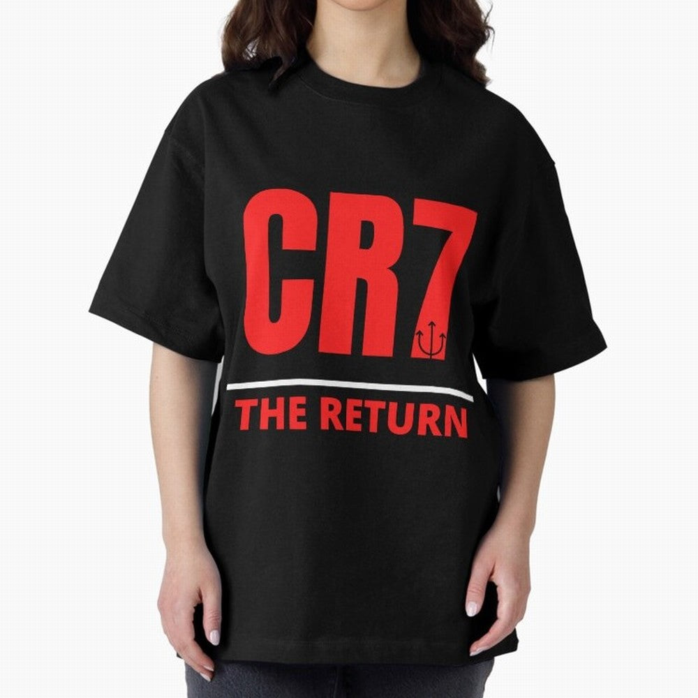 The Return of Cristiano Ronaldo to Manchester United - CR7 Oversized T-Shirt Show Love for Legendary Goals in FIFA World Cup 2026 Inspired by Messi, Neymar and Mbappe, England, France and Netherlands Energy, Fan Favorite Moments, National Team