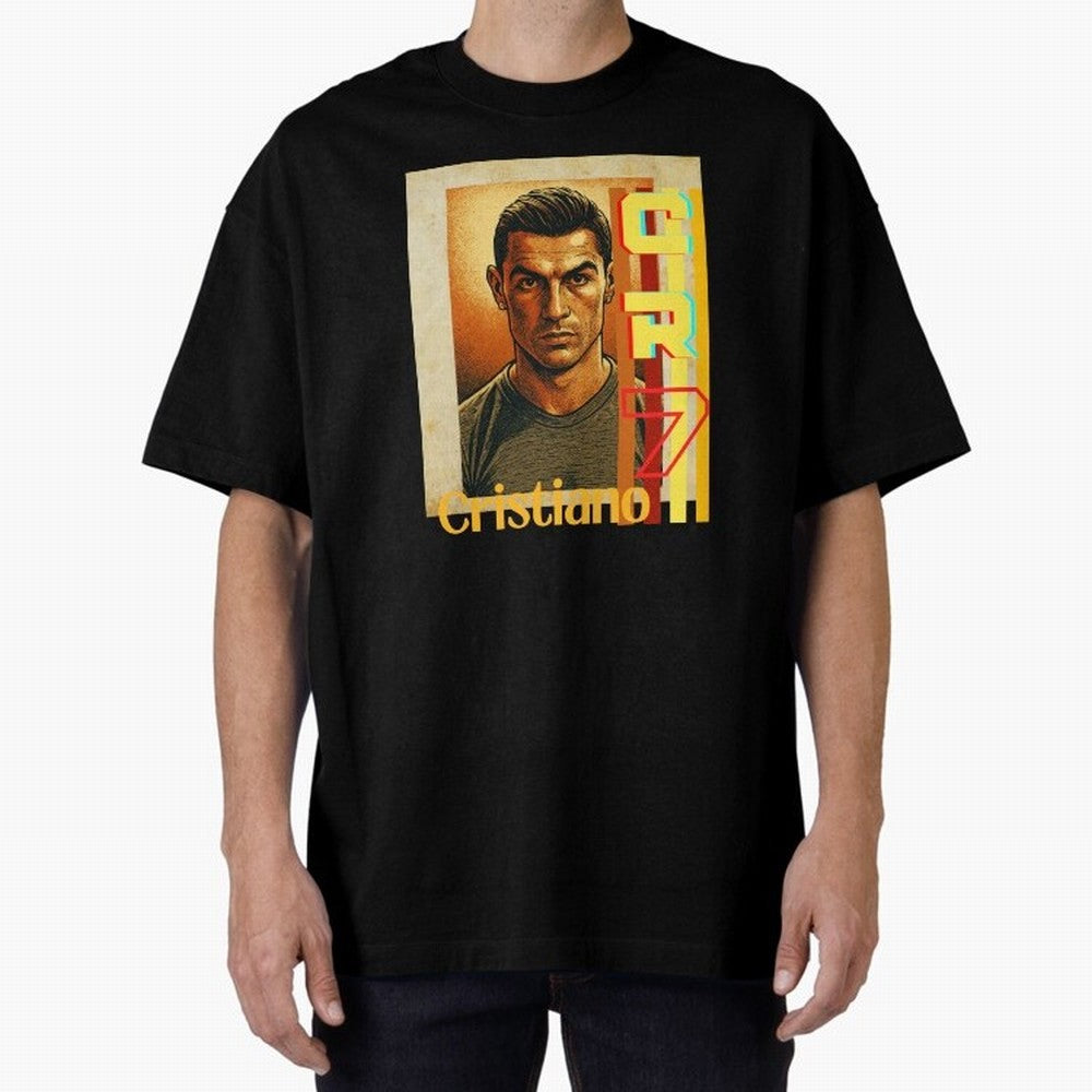 Cristiano Ronaldo Oversized T-Shirt Celebrate Football Dreams Across FIFA World Cup 2026 Group Stage Celebrating Cristiano Ronaldo, Haaland and CR7, Portugal, Spain and Germany Energy, Retro Football Energy, Iconic Rivalries, Trophy Chase Drama and