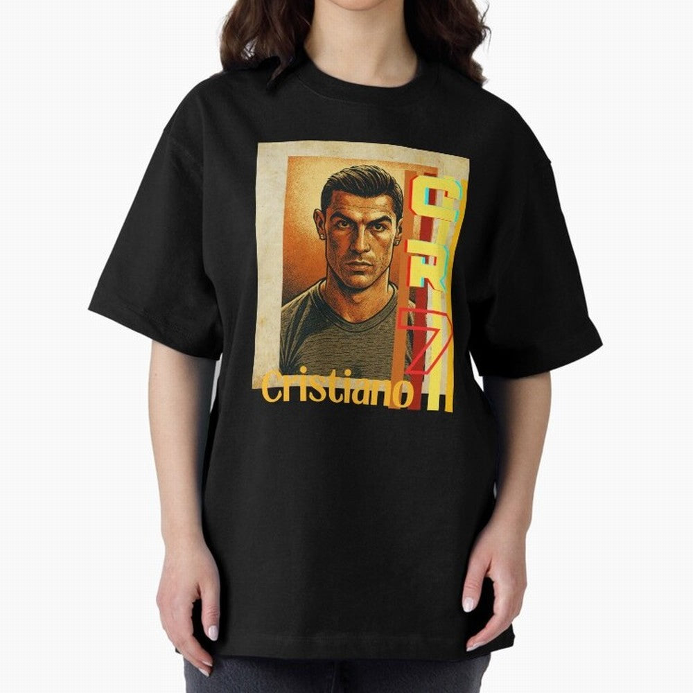 Cristiano Ronaldo Oversized T-Shirt Celebrate Football Dreams Across FIFA World Cup 2026 Group Stage Celebrating Cristiano Ronaldo, Haaland and CR7, Portugal, Spain and Germany Energy, Retro Football Energy, Iconic Rivalries, Trophy Chase Drama and