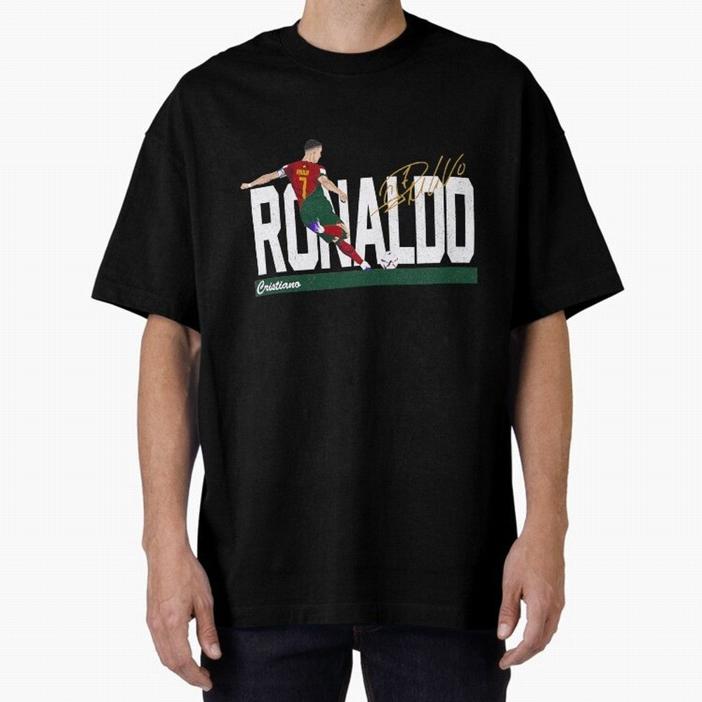 Cristiano Ronaldo Portugal Jersey -Last World Cup 2 Vintage Style Oversized T-Shirt Showcase Match Day Hype around FIFA World Cup 2026 Group Stage, Cristiano Ronaldo, Haaland and CR7, Argentina, France and Brazil, Game Day Rituals, Football
