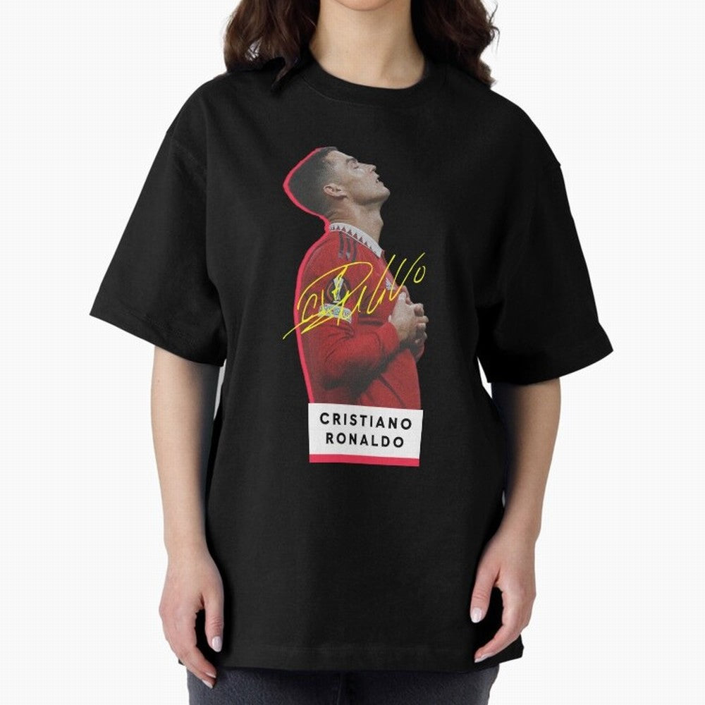 New Celebration Ronaldo Oversized T-Shirt Wear the Spirit of Match Day Hype around FIFA World Cup 2026, CR7 and Messi, England, France and Netherlands, Stadium Memories, Football Loyalty, International Chants and Championship Tradition; Perfect for