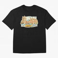 Vintage Tram Lisbon Illustration Oversized T-Shirt Celebrate the Magic of FIFA World Cup 2026 Spirit, Made for Argentina and Brazil, Messi, Neymar and Mbappe, Retro Football Energy, Iconic Rivalries, Trophy Chase Drama and Stadium Atmosphere;